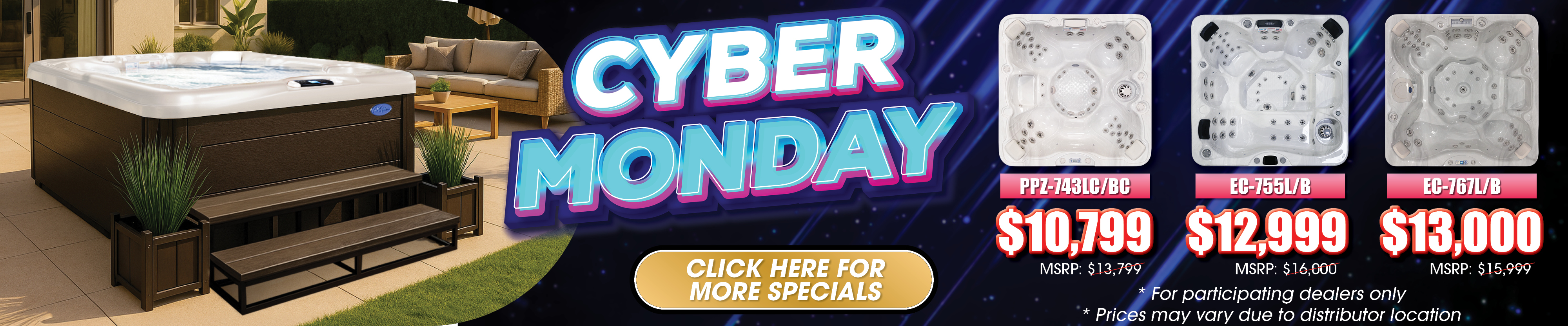 Calspas hot tub being used in a family setting - Gardena