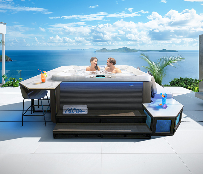 Calspas hot tub being used in a family setting - Gardena